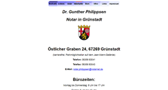 Desktop Screenshot of notar-philippsen.de