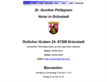 Tablet Screenshot of notar-philippsen.de
